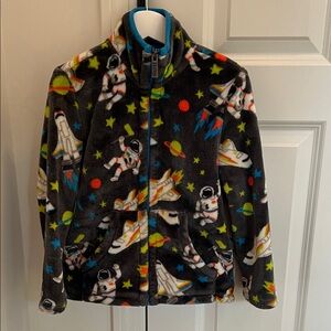 Hatley Astronaut and Rocket kids boys girls zip up fleece size 5